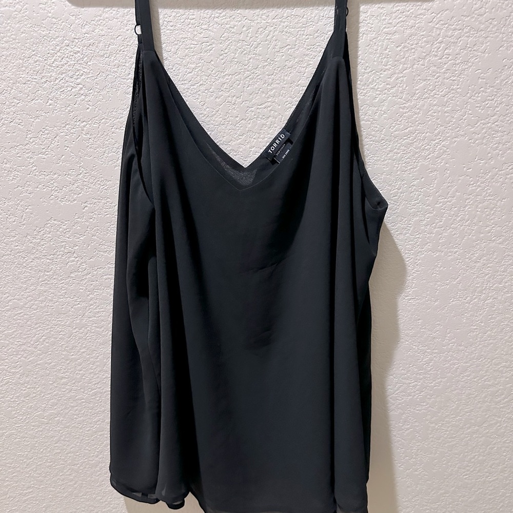 Spaghetti strap sheer plus size top from torrid